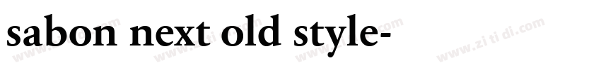 sabon next old style字体转换